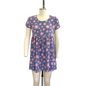 Delia's by Dolls Kill Purple Flower Babydoll Dress